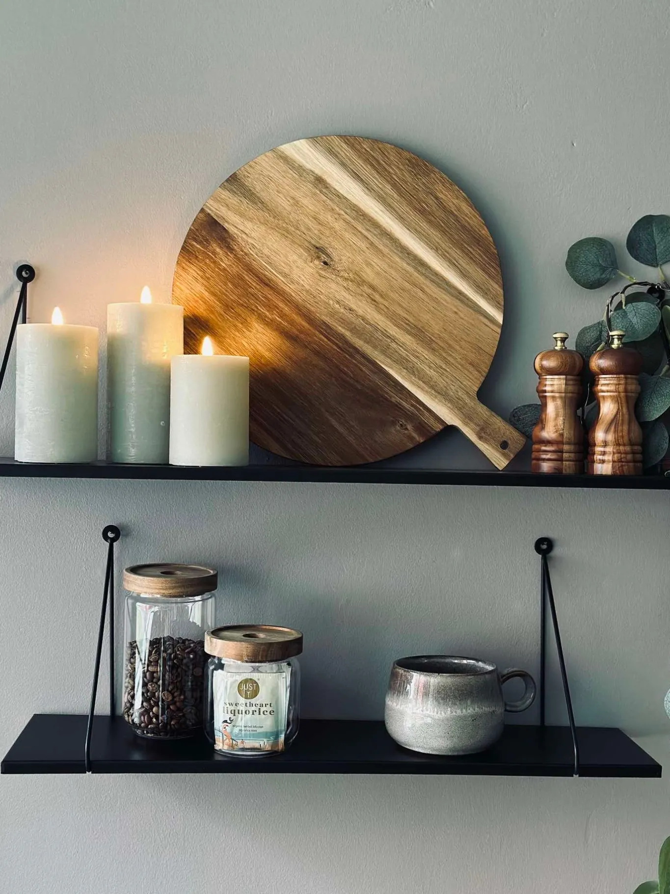 VIAMAJA Lys Og Led|Led Bloklys<LED Bloklys / Mint – 3 stk Rustik lys