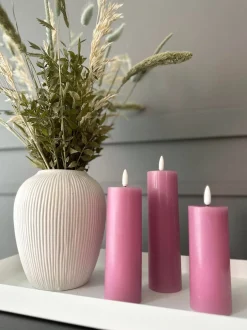 VIAMAJA Lys Og Led|Led Bloklys<LED Bloklys / VIOLET 3 stk – Inkl. fjernbetjening