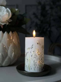 VIAMAJA Lys Og Led|Led Bloklys<LED Bloklys Flower TWINKLE - 12,5cm