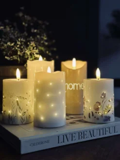 VIAMAJA Lys Og Led|Led Bloklys<LED Bloklys Twinkle wild flora