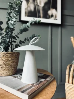 VIAMAJA Lamper|Lys Og Led<LED Bordlampe genopladelig – Hvid - Virker inde og ude