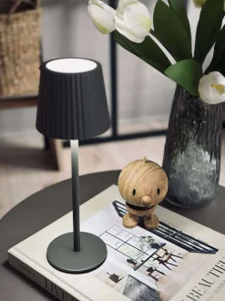 VIAMAJA Lys Og Led|Led Lamper<LED bordlampe MILLA Taupe - genopladelig