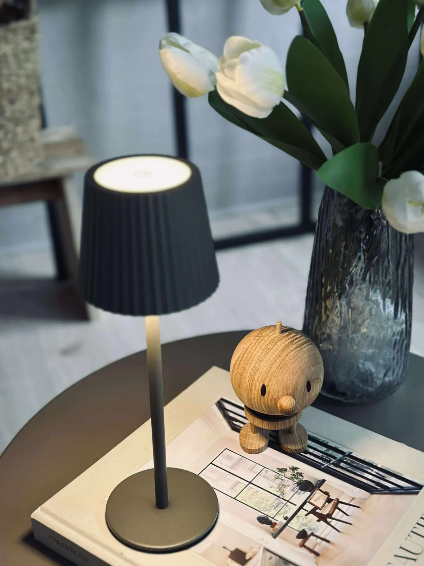 VIAMAJA Lys Og Led|Led Lamper<LED bordlampe MILLA Taupe - genopladelig