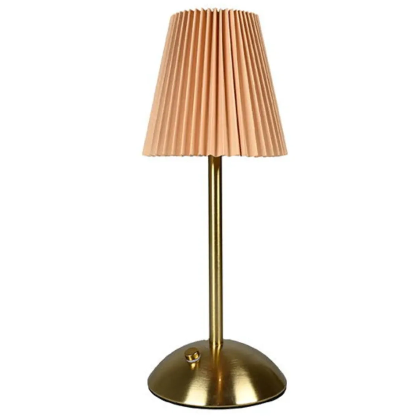 VIAMAJA Lys Og Led|Led Lamper<LED bordlampe Plisse´ beige - genopladelig