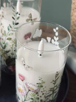VIAMAJA Lys Og Led|Led Bloklys<LED FLORA Cylinder – Sæt med 3 stk og fjernbetjening