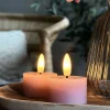 VIAMAJA Led Fyrfadslys|Restparti<LED Fyrfadslys 2 stk - Rosa voks