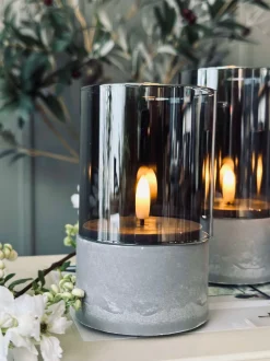 VIAMAJA Lys Og Led|Udendørs Led<LED GREY Cylinder Sæt med 3 stk - Godkendt til Inde
