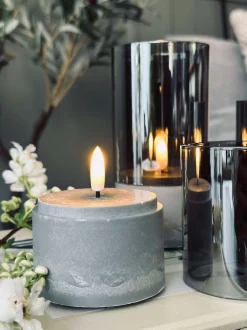 VIAMAJA Lys Og Led|Udendørs Led<LED GREY Cylinder Sæt med 3 stk - Godkendt til Inde
