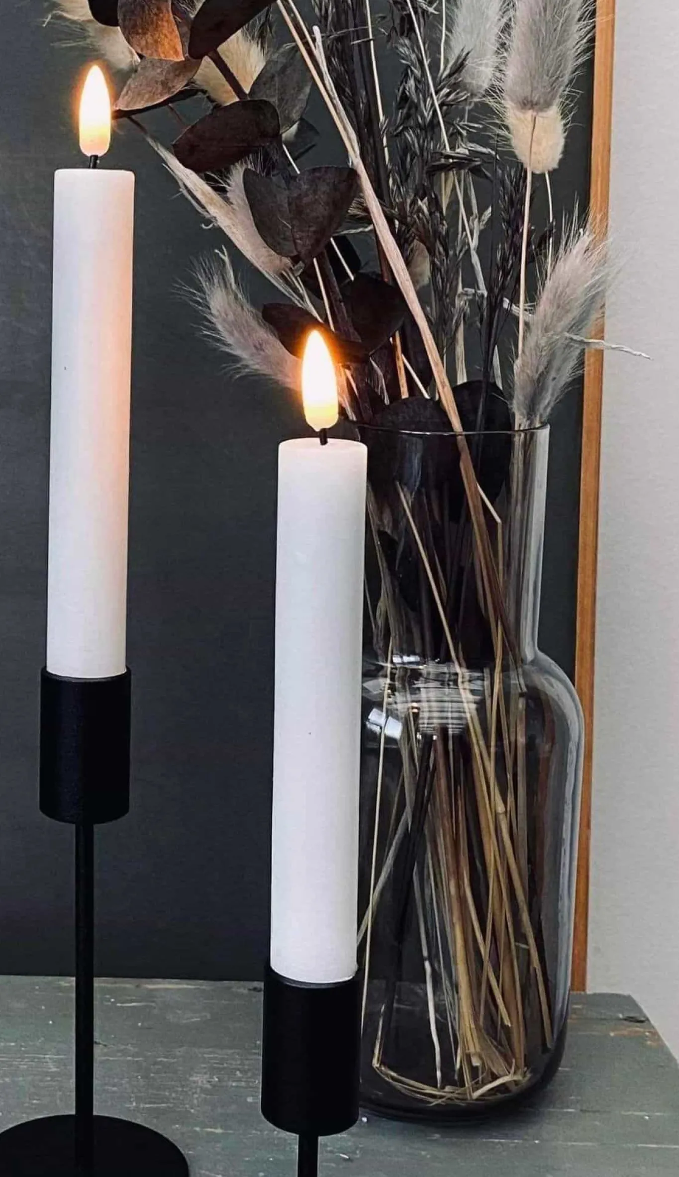 VIAMAJA Lys Og Led|Led Kronelys<LED Kronelys 2 stk Hvid – 18cm