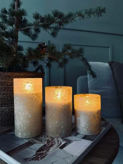 VIAMAJA Lys Og Led|Led Bloklys<LED Lys FROZEN - 3 stk