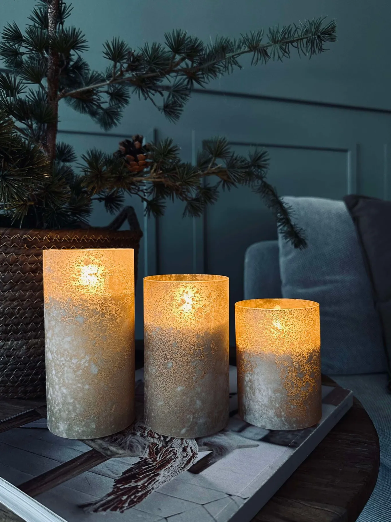 VIAMAJA Lys Og Led|Led Bloklys<LED Lys FROZEN - 3 stk