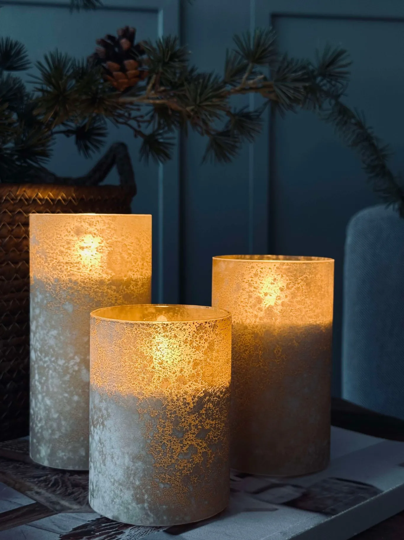 VIAMAJA Lys Og Led|Led Bloklys<LED Lys FROZEN - 3 stk