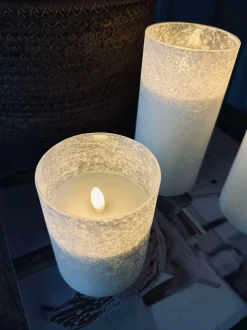 VIAMAJA Lys Og Led|Led Bloklys<LED Lys FROZEN - Hvid 3 stk