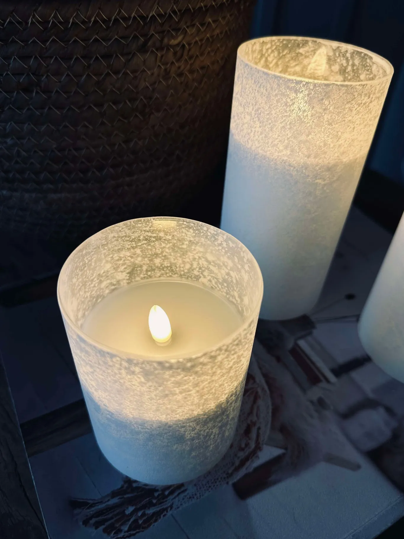 VIAMAJA Lys Og Led|Led Bloklys<LED Lys FROZEN - Hvid 3 stk
