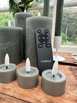 VIAMAJA Lys Og Led|Led Bloklys<LED Lys pakke med 9 LED lys - grå/grøn