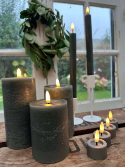 VIAMAJA Lys Og Led|Led Bloklys<LED Lys pakke med 9 LED lys - grå/grøn