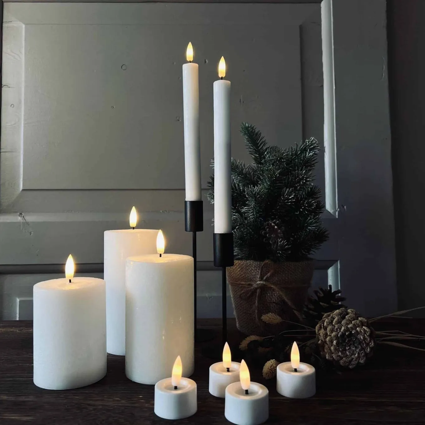 VIAMAJA Lys Og Led|Led Bloklys<LED Lys pakke med 9 LED lys - Ink fjernbetjening