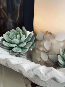 VIAMAJA Lys Og Led|Led Bloklys<LED Nature – Sæt med 3 stk og fjernbetjening