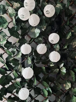 VIAMAJA Lys Og Led|Udendørs Led<Led solcelle lyskæde, 10 hvide kugler