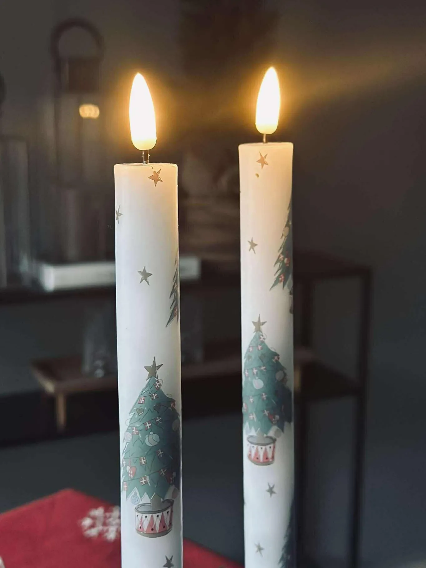 VIAMAJA Lys Og Led|Led Kronelys<LED Stagelys 2 stk - Julemotiv