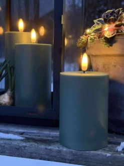VIAMAJA Lys Og Led|Udendørs Led<LED Udendørs Bloklys - Sæt af 3 stk - Grøn
