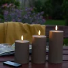 VIAMAJA Lys Og Led|Udendørs Led<LED Udendørs Bloklys sæt af 3 stk – Sand