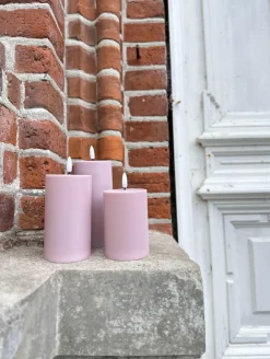 VIAMAJA Lys Og Led|Udendørs Led<LED Udendørs Bloklys sæt af 3 stk – Rosa