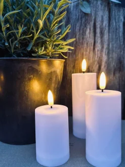 VIAMAJA Lys Og Led|Udendørs Led<LED Udendørs Bloklys Sæt af 3 stk - Hvid