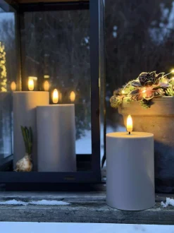 VIAMAJA Lys Og Led|Udendørs Led<LED Udendørs Bloklys sæt af 3 stk – Sand