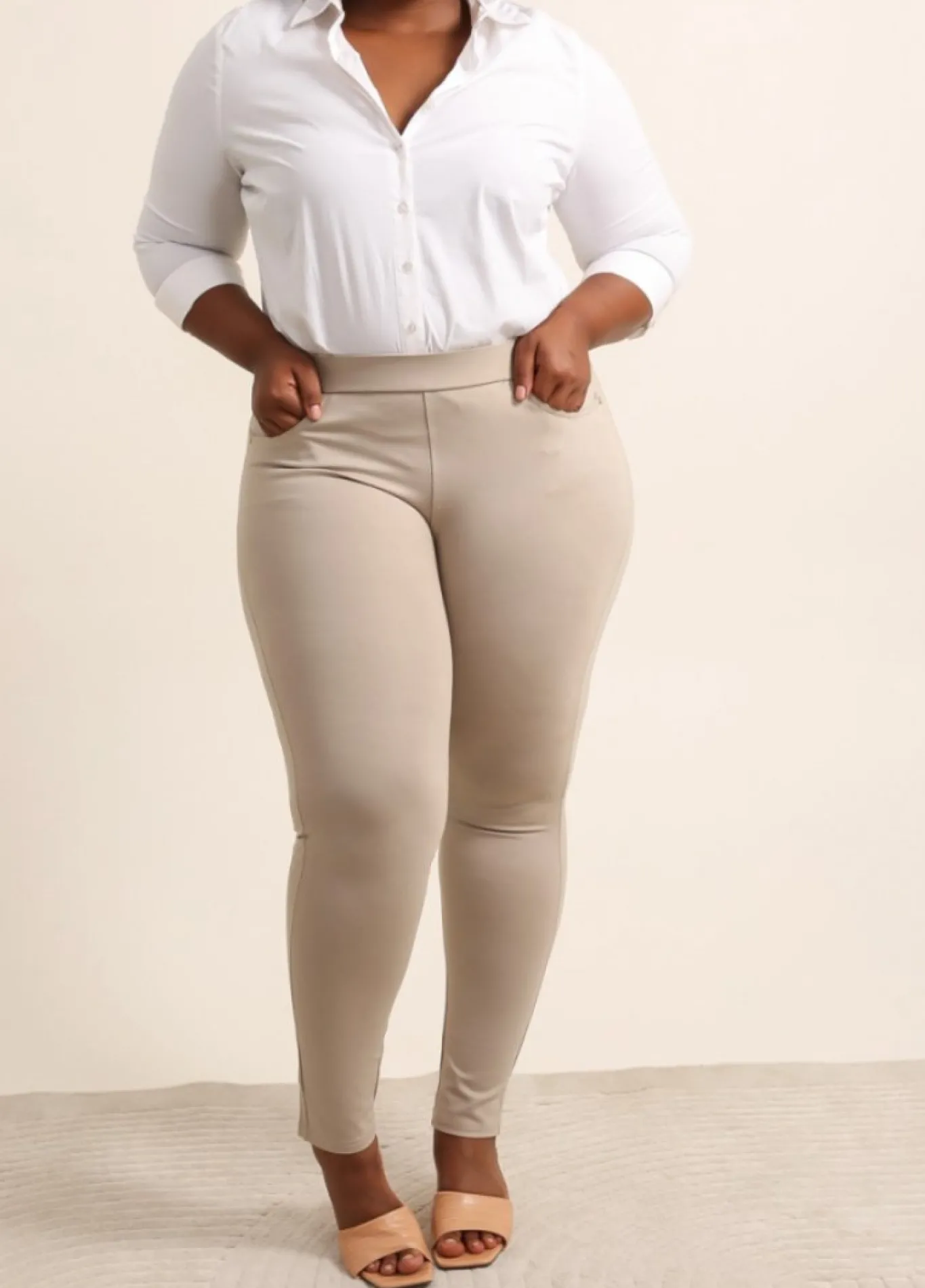 VIAMAJA Leggings<Leggings Plus size 38-50 Beige