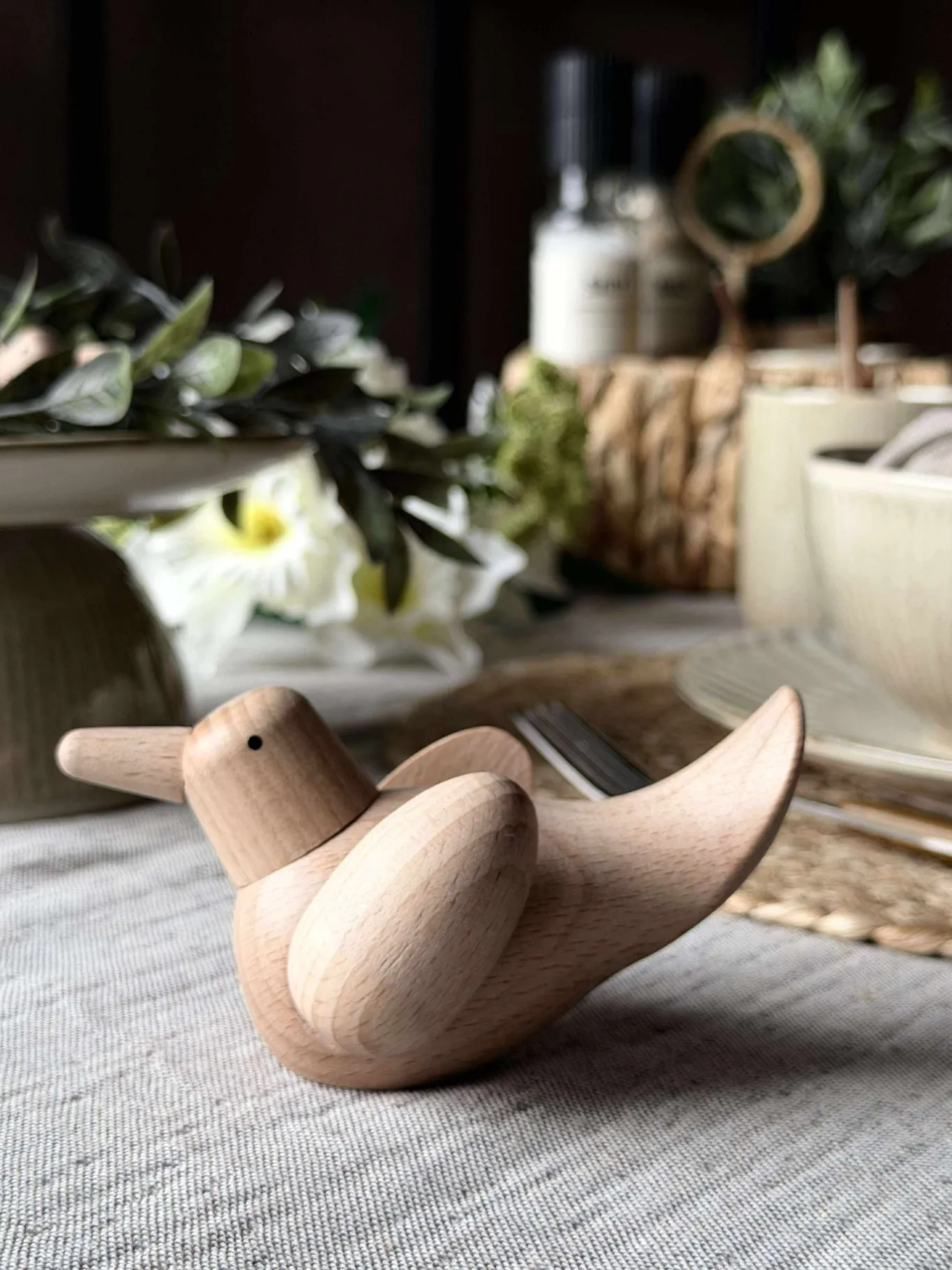 VIAMAJA Interiør|Pynte Genstande<Liggende Fugl - Natur Bøg Stor