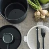 VIAMAJA Div. Køkken|Køkken Opbevaring<Lunchbox m. dressing kop - Sort
