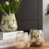 VIAMAJA Lysestager<Lysestage - Glas med blomster - flere størrelser