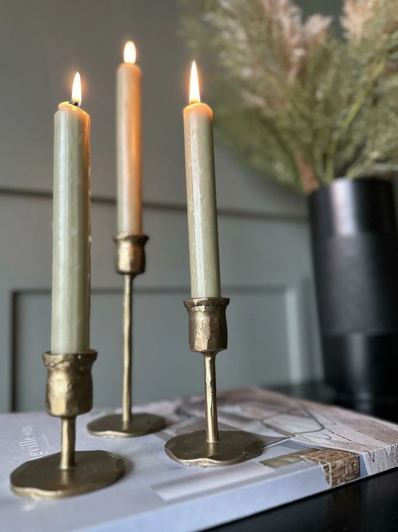 VIAMAJA Lysestager<Lysestage – Gold 16 cm