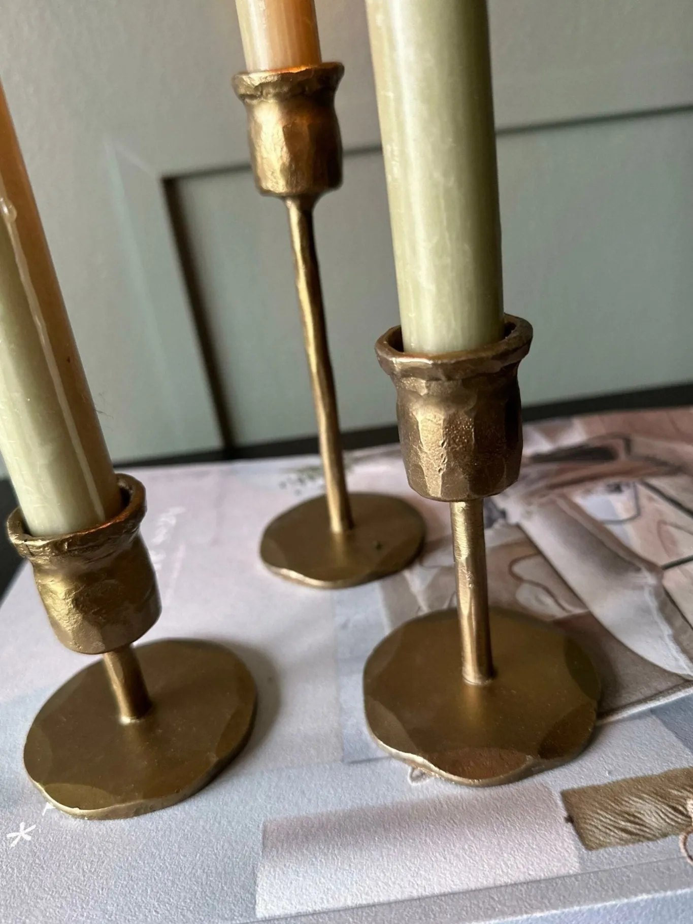 VIAMAJA Lysestager<Lysestage – Gold 16 cm
