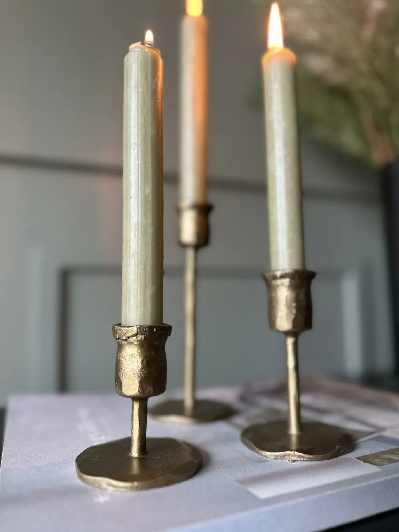 VIAMAJA Lysestager<Lysestage – Golden 7 cm