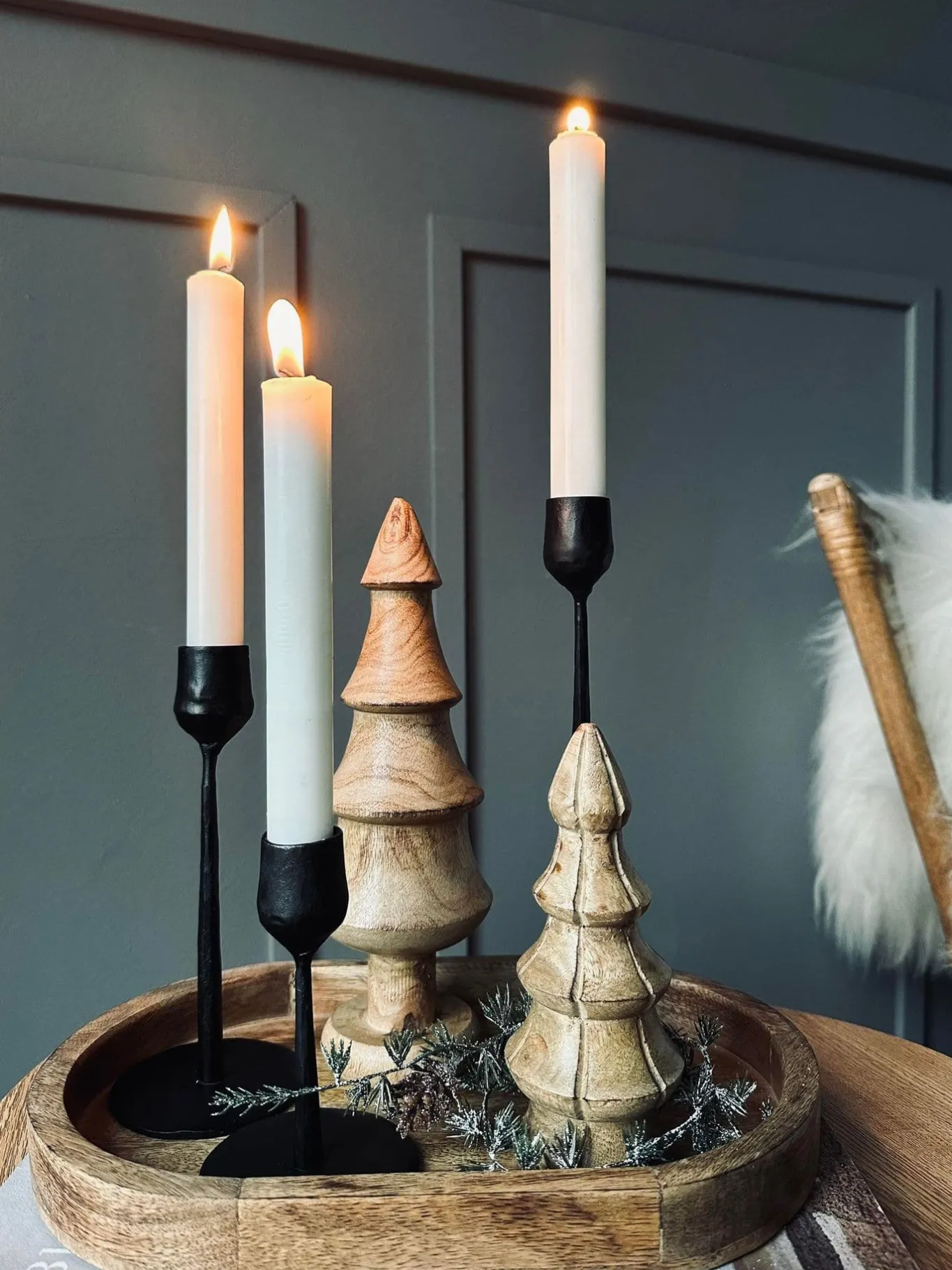 VIAMAJA Lysestager<Lysestage - Støbejern 24cm