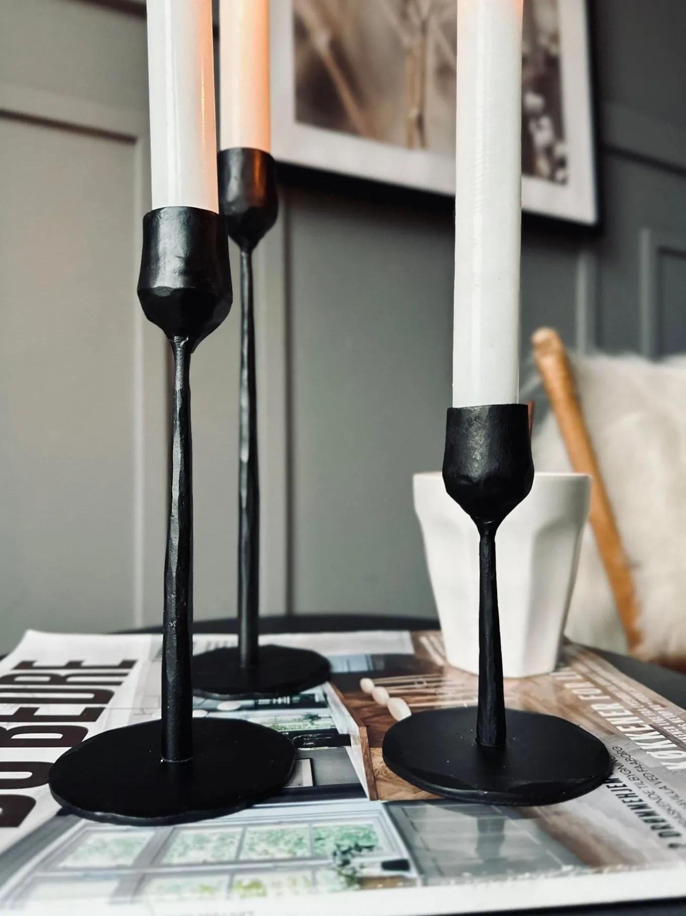 VIAMAJA Lysestager<Lysestage – Støbejern 12cm