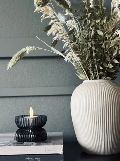 VIAMAJA Lysestager<Lysestage - Vendbar Grå glas