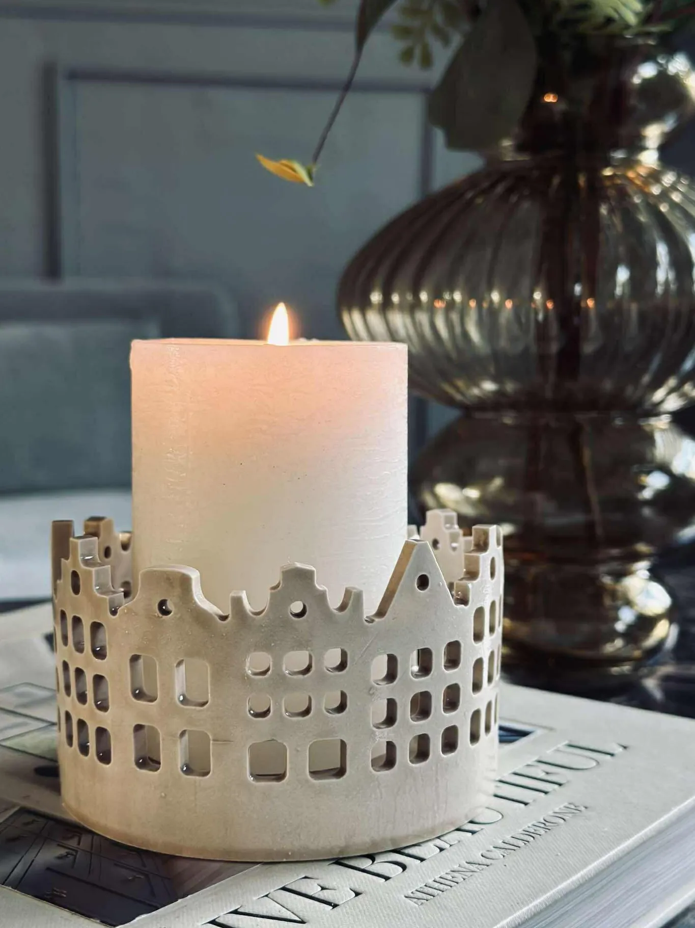 VIAMAJA Lysestager|Lyshuse<Lysestage med huse