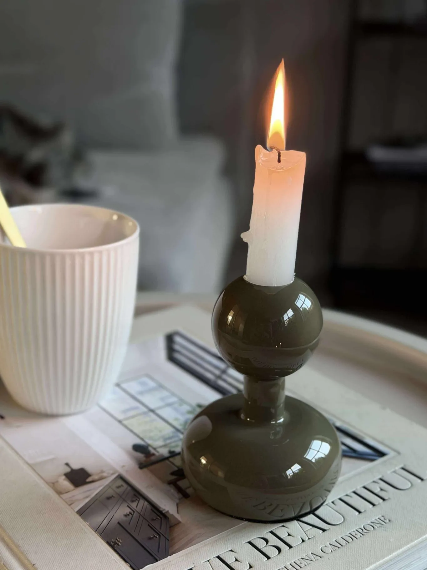 VIAMAJA Lysestager|Jul<Lysestage Oliven