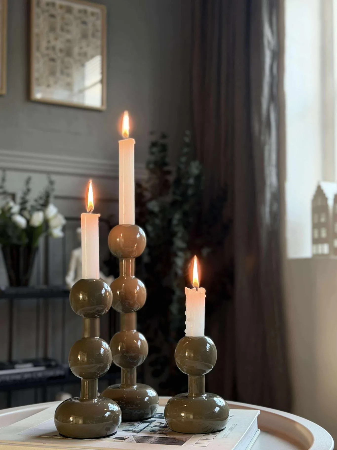 VIAMAJA Lysestager|Jul<Lysestage Oliven