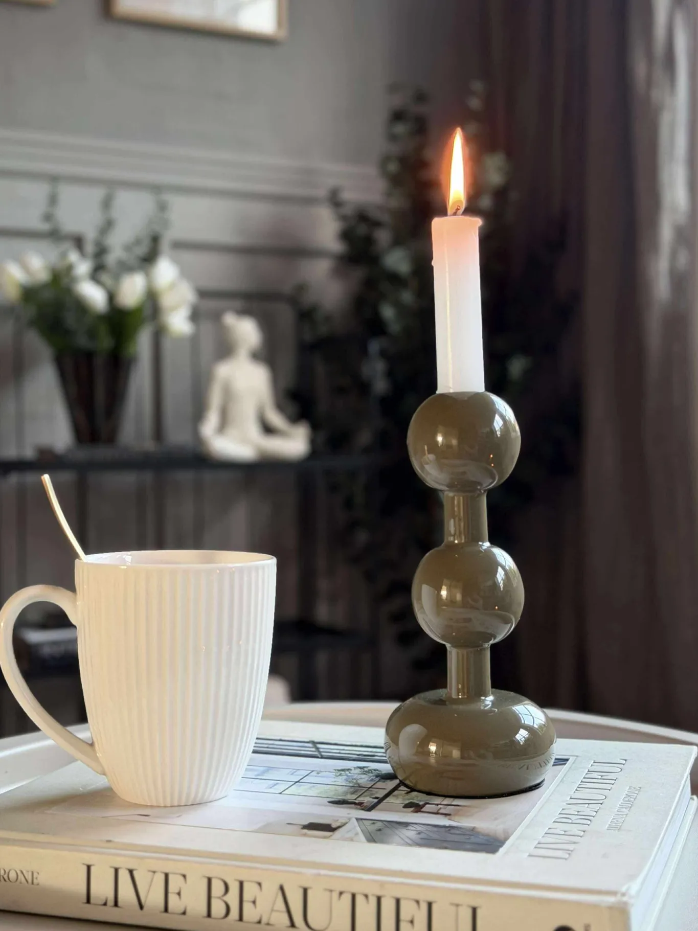 VIAMAJA Lysestager|Jul<Lysestage Oliven