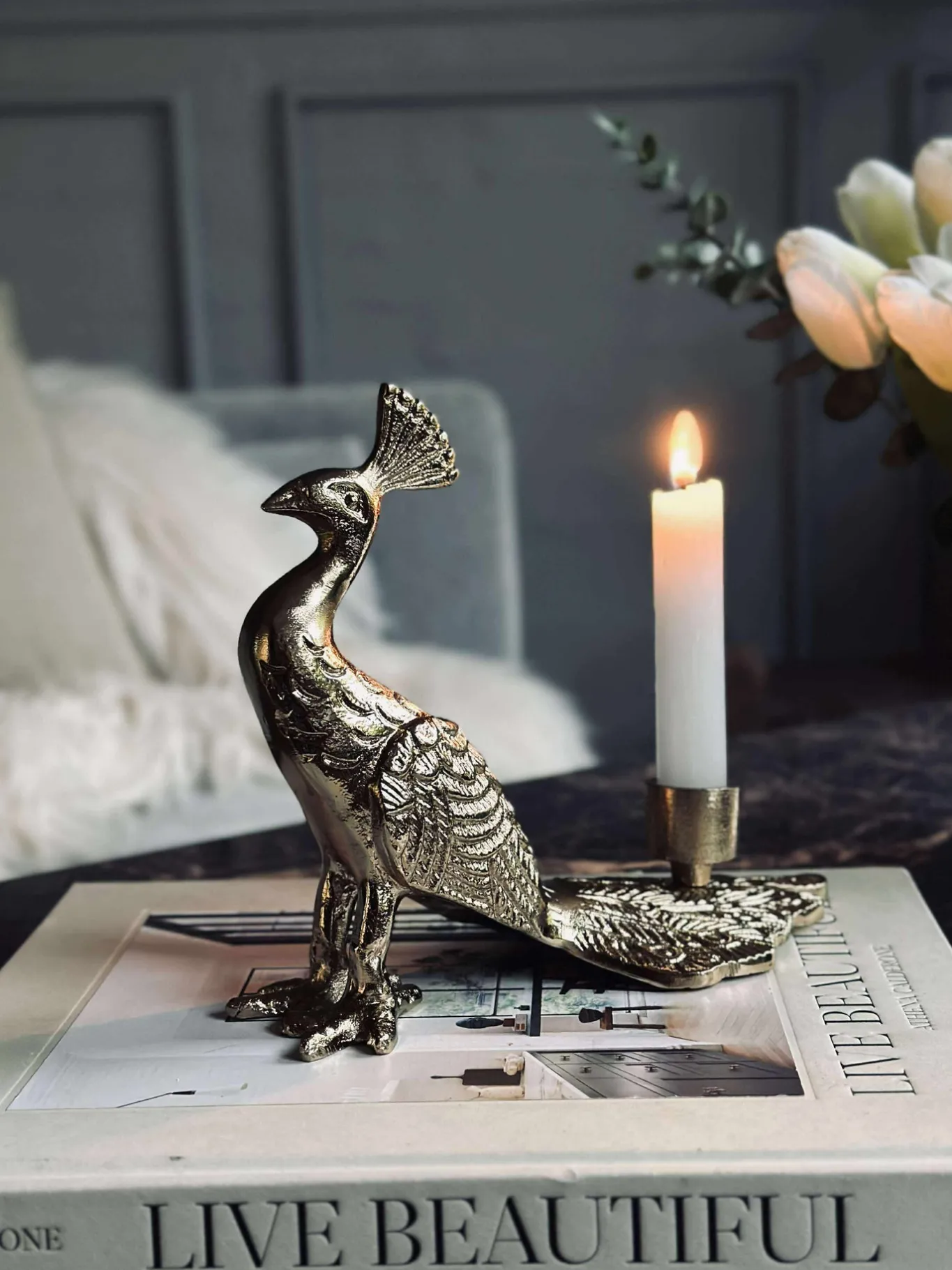 VIAMAJA Lysestager<Lysestage PEACOCK