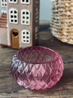 VIAMAJA Lys Og Led|Lysestager<Lysestage til fyrfadslys Diamond - Pink