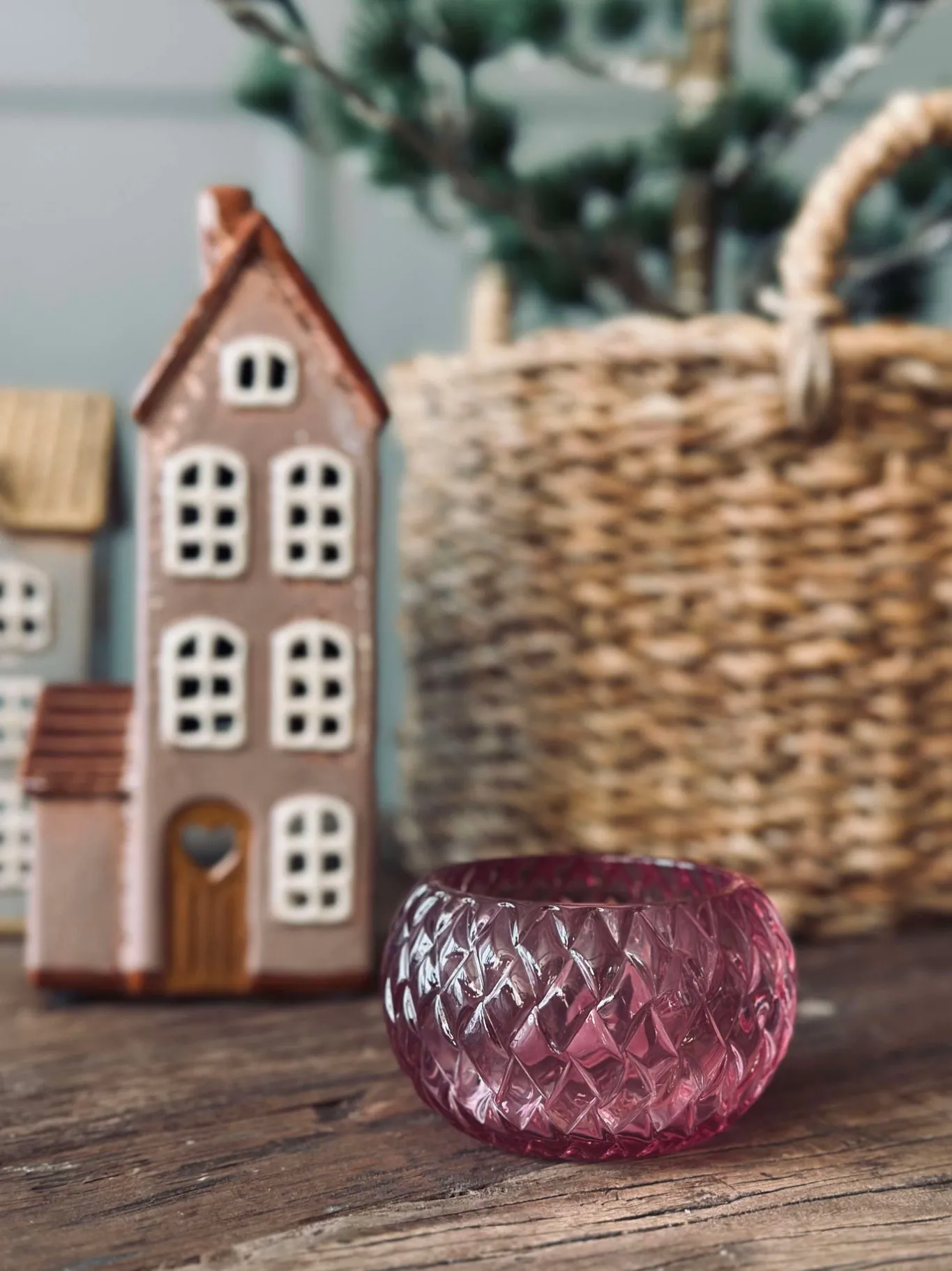 VIAMAJA Lys Og Led|Lysestager<Lysestage til fyrfadslys Diamond - Pink