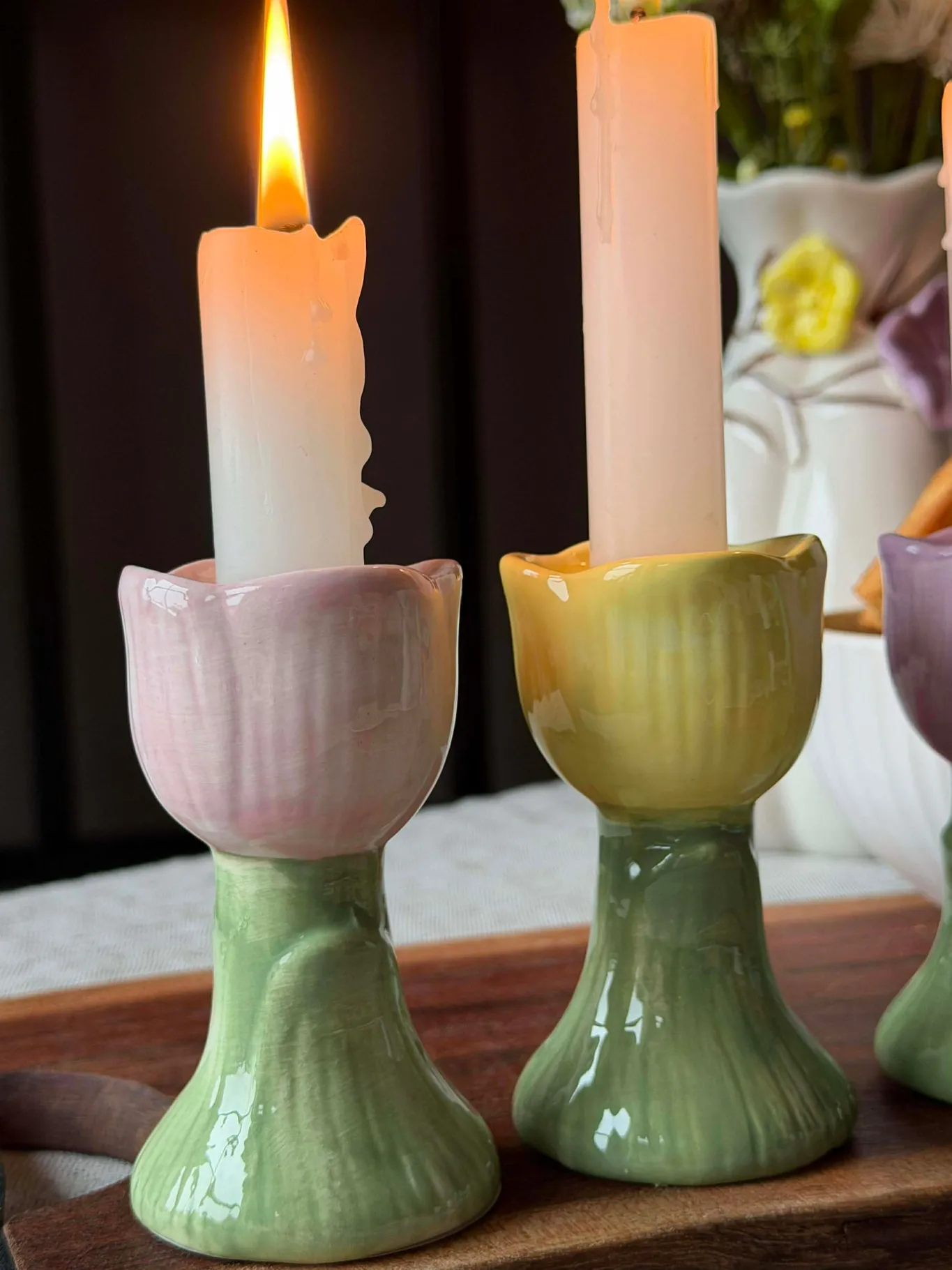VIAMAJA Lysestager|Påske<Lysestage Tulipan - Flere farver