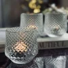 VIAMAJA Lysestager|Jul<Lysestager i klar glas - Sæt af 3 stk.