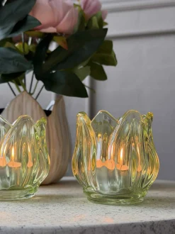VIAMAJA Lysestager|Påske<Lysestager Tulipan 3stk. - Grøn