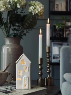 VIAMAJA Lysestager|Lyshuse<Lyshus med led - WHITE MIX